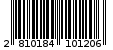 Γραμμωτός κωδικός 2810184101206