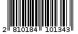 Γραμμωτός κωδικός 2810184101343