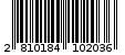 Γραμμωτός κωδικός 2810184102036