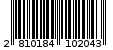 Γραμμωτός κωδικός 2810184102043