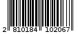 Γραμμωτός κωδικός 2810184102067