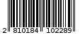 Γραμμωτός κωδικός 2810184102289