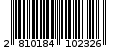 Γραμμωτός κωδικός 2810184102326