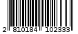 Γραμμωτός κωδικός 2810184102333