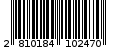 Γραμμωτός κωδικός 2810184102470