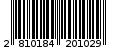 Γραμμωτός κωδικός 2810184201029