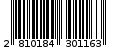 Γραμμωτός κωδικός 2810184301163