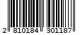 Γραμμωτός κωδικός 2810184301187
