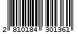 Γραμμωτός κωδικός 2810184301361
