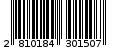 Γραμμωτός κωδικός 2810184301507