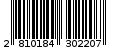 Γραμμωτός κωδικός 2810184302207