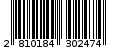 Γραμμωτός κωδικός 2810184302474