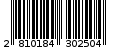 Γραμμωτός κωδικός 2810184302504
