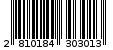 Γραμμωτός κωδικός 2810184303013