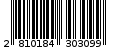 Γραμμωτός κωδικός 2810184303099