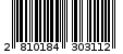Γραμμωτός κωδικός 2810184303112