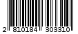 Γραμμωτός κωδικός 2810184303310