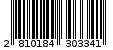 Γραμμωτός κωδικός 2810184303341