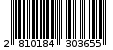 Γραμμωτός κωδικός 2810184303655