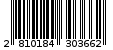 Γραμμωτός κωδικός 2810184303662