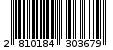 Γραμμωτός κωδικός 2810184303679