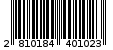 Γραμμωτός κωδικός 2810184401023