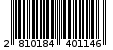 Γραμμωτός κωδικός 2810184401146