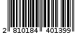 Γραμμωτός κωδικός 2810184401399