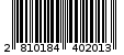 Γραμμωτός κωδικός 2810184402013