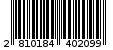 Γραμμωτός κωδικός 2810184402099
