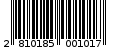 Γραμμωτός κωδικός 2810185001017