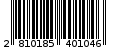 Γραμμωτός κωδικός 2810185401046