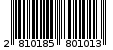 Γραμμωτός κωδικός 2810185801013