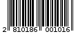 Γραμμωτός κωδικός 2810186001016