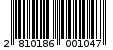 Γραμμωτός κωδικός 2810186001047