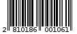Γραμμωτός κωδικός 2810186001061