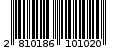 Γραμμωτός κωδικός 2810186101020