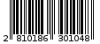 Γραμμωτός κωδικός 2810186301048