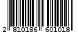 Γραμμωτός κωδικός 2810186601018