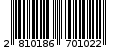 Γραμμωτός κωδικός 2810186701022