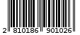 Γραμμωτός κωδικός 2810186901026