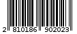 Γραμμωτός κωδικός 2810186902023