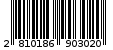 Γραμμωτός κωδικός 2810186903020