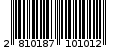 Γραμμωτός κωδικός 2810187101012