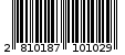 Γραμμωτός κωδικός 2810187101029