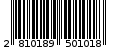 Γραμμωτός κωδικός 2810189501018