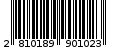 Γραμμωτός κωδικός 2810189901023