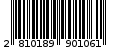 Γραμμωτός κωδικός 2810189901061