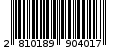 Γραμμωτός κωδικός 2810189904017