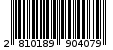 Γραμμωτός κωδικός 2810189904079